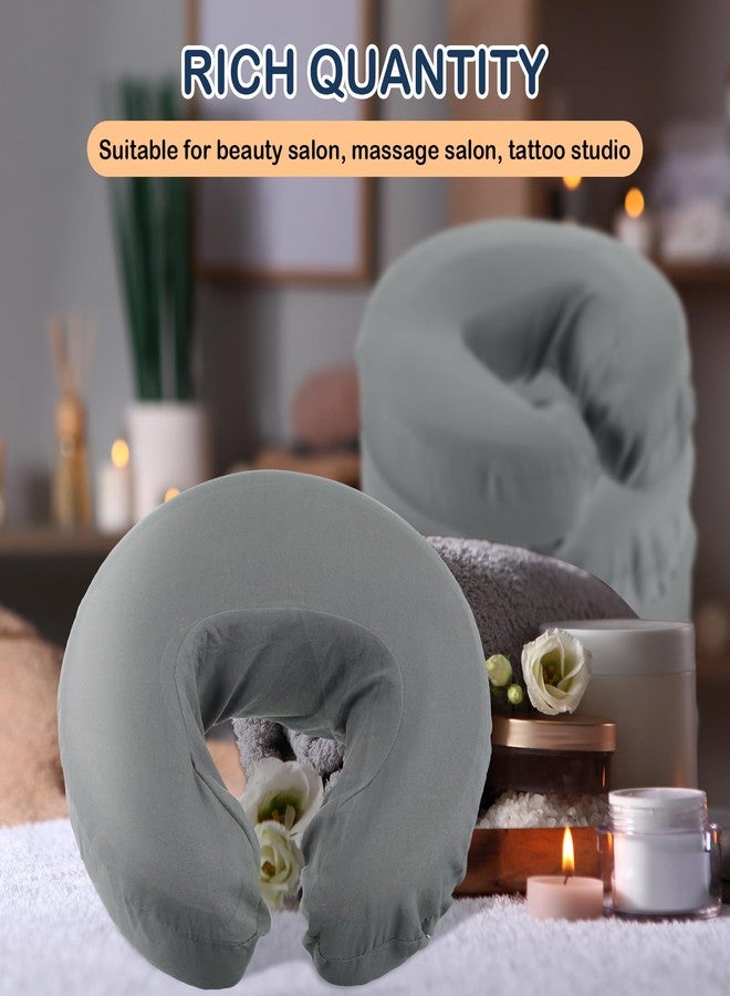 Macarrie 24 Pcs Face Cradle Covers for Massage Table Microfiber Reusable Soft Thicker Massage Table Head Rest Covers Bulk Oil Proof Headrest Cradle Sheets for Spa Beauty Salons (Gray) - Image 4